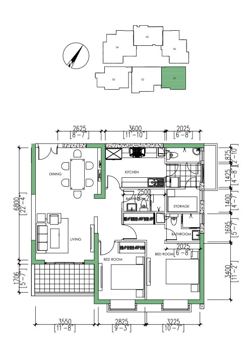 BLOCK G - LEVEL 3 (U1) - Havelock City luxury apartments colombo sri lanka